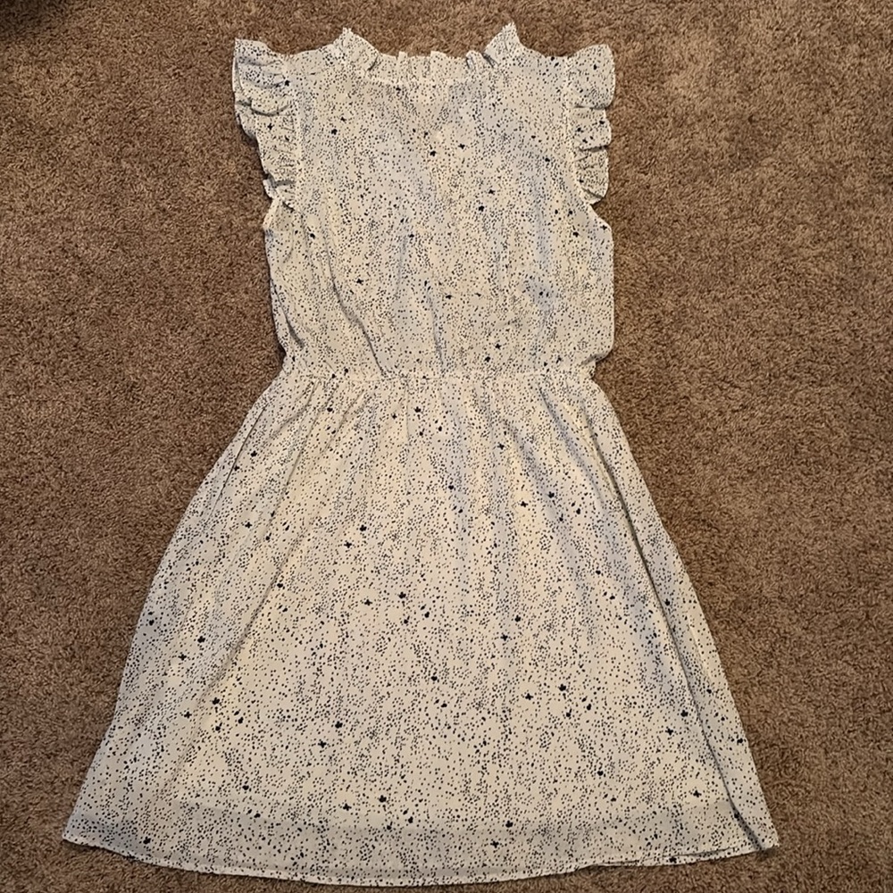 White Ruffle Mini Dress - Picture 6 of 7